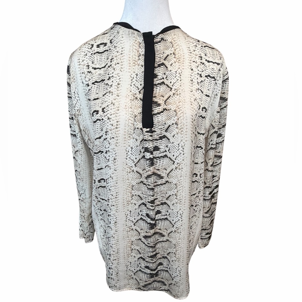 Zara Basic Animal Print Women's Long Sleeve‎ Top Size Large